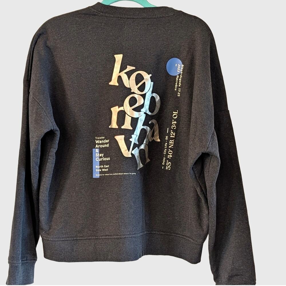 Melting Stockholm Copenhagen Graphic Sweatshirt XL Oversized Charcoal Soft
